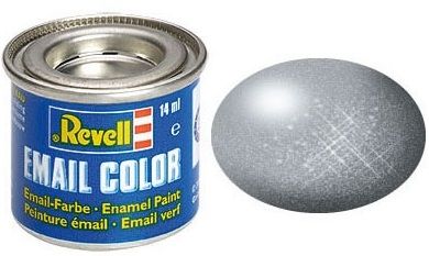REV32191 - Metallic staalgrijze emailverf 14ml - 1