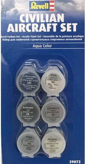 REV39072 - Acrylverfset voor civiele vliegtuigen 6 kleuren pot van 5 ml - 1