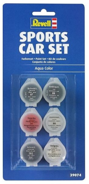REV39074 - Sportwagen acrylverf set 6 kleuren pot van 5 ml - 1