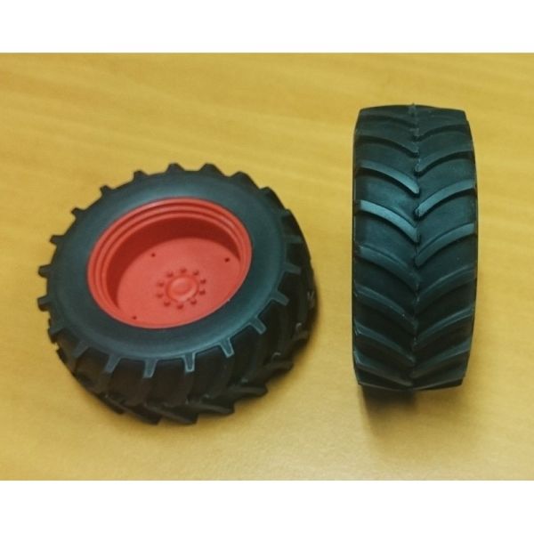 ART04272R - 2x Tractor achterwiel rood 61mm - 1