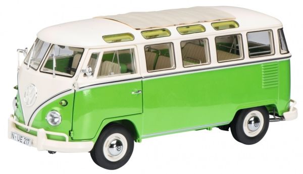 SCH286 - VW T1b Samba; groen en beige - 1