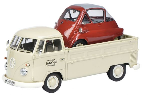 SCH8963 - VOLKSWAGEN T1 Jakobi met BMW Isetta - 1