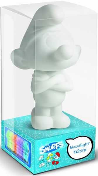 SCHTROU274039 - Smurfen nachtlampje neutraal gezicht veelkleurig verlichting hoogte 10 cm tweedehands verkocht - 1