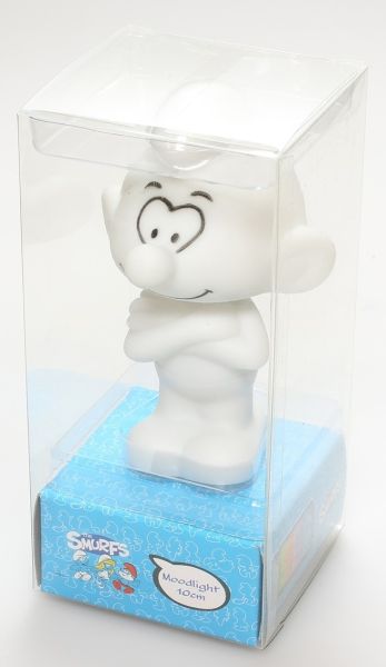 SCHTROU274824 - Smurfen nachtlampje beschilderd gezicht veelkleurig verlichting hoogte 10 cm tweedehands verkocht - 1