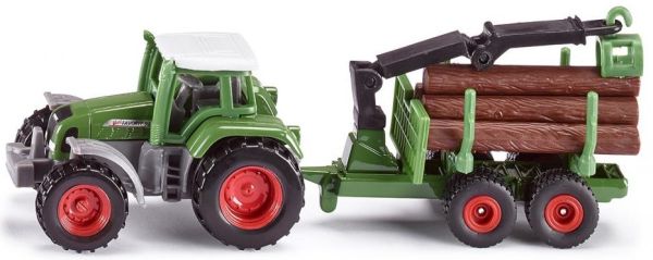 SIK1645 - Trekker FENDT 926 Vario incl. bosbouwmachine met kraan en 6 stammen - 1