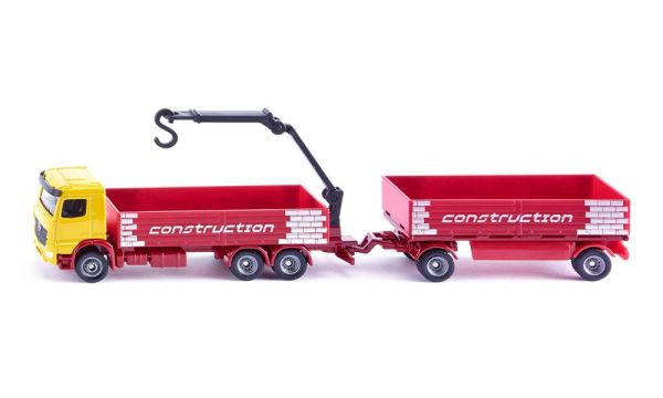 SIK1797 - MERCEDES 6x4 met laadkraan en 2-assige aanhangwagen - 1