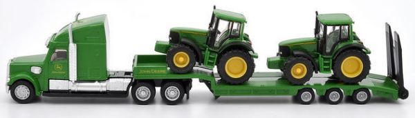 SIK1837 - Vrachtwagen 6x4 met aanhanger Dieplader met JOHN DEERE 6920 en 6820 Ech:1/87 - 1