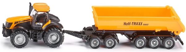 SIK1858 - JCB 8250 met 3 assen aanhanger + dolly Ech: 1/87 - 1