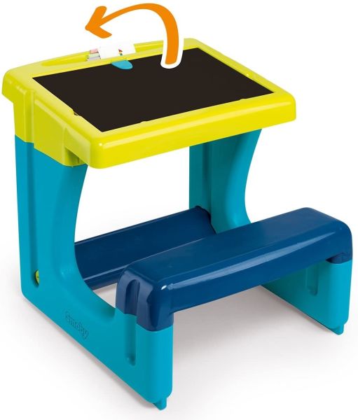 SMO420101 - Tweezijdig magnetisch en krijt klein schooljongenbureau - 55 x 54 x 54 cm - 1