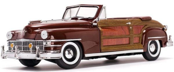 SUN6143 - CHRYSLER Town and Country cabriolet 1949 bruin imitatiehouten deur - 1