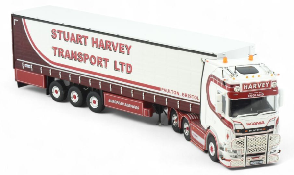 TEK86273 - SCANIA S Highline 6x4 met 3-assige trailer STUART HARVEY TRANSPORT - 1