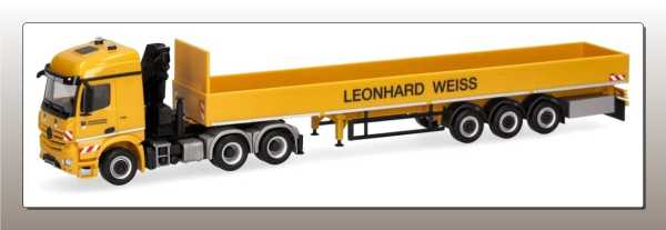 HER953719 - MERCEDES BENZ Arocs 6x4 met 3-assige aanhangwagen LEONHARD WEISS - 1