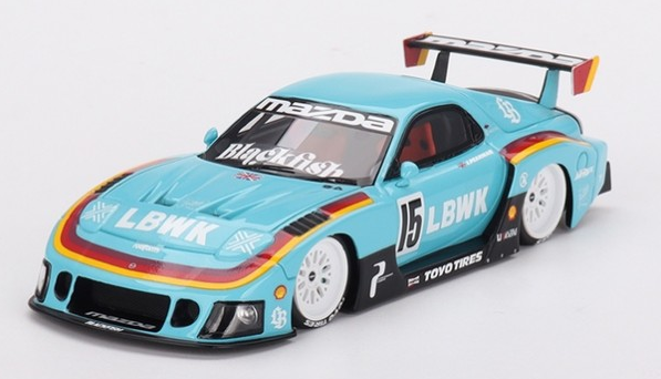 TSMV0022 - MAZDA RX-7 LB-SUPER SILHOUETTE Liberty Walk Europe 2024 blauw - 1