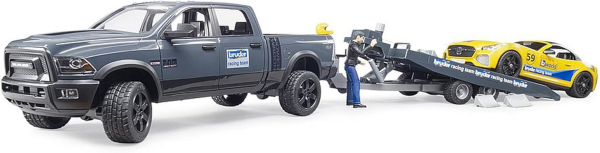 BRU2504 - DODGE RAM 2500 Power Wagon met aanhanger en Roadster Racing teamauto - 1