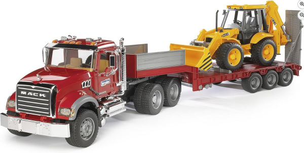 BRU2813 - MACK machinedrager met graaflaadmachine.1/16 - 1