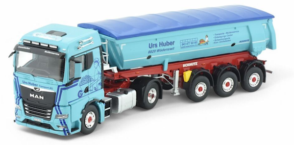 TEK86007 - MAN TGX GM 4x2 met 3-assige kipper URS HUBER - 1