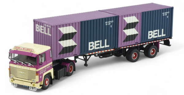 TEK86897 - SCANIA 140 4x2 met containerdeur 2x 20 voet 2 assen DE WILDE - 1