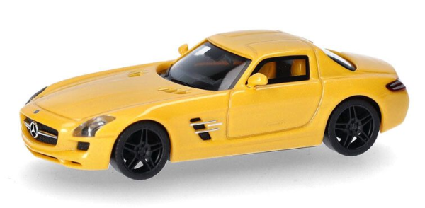 HER430784-003 - MERCEDES BENZ SLS AMG geel metallic - 1