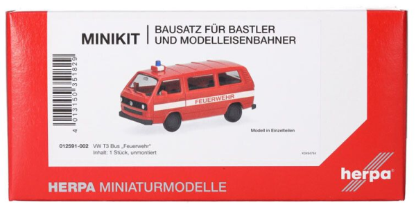 HER012591-002 - VOLKSWAGEN T3 Brandweer - 1 onderdeel om in elkaar te zetten - 1