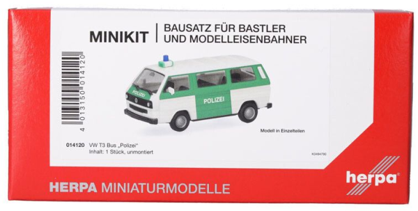 HER014120 - VOLKSWAGEN T3 Politie - 1 onderdeel om in elkaar te zetten - 1