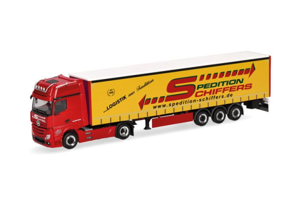HER319218 - MERCEDES BENZ Actros Giga 4x2 met 3-assige SCHIFFERS trailer - 1