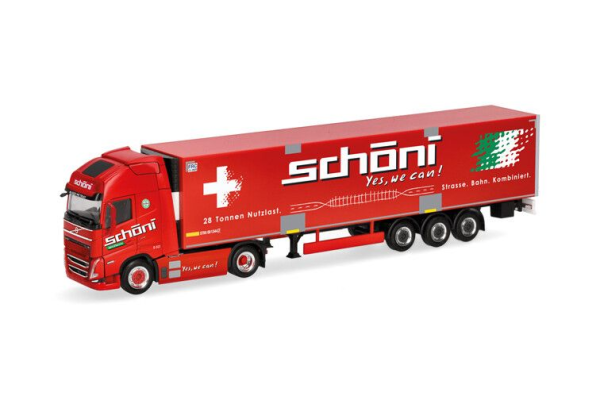 HER319706 - VOLVO FH GL XL elektrisch 4x2 met 3-assige koelkastaanhangwagen SCHONI - 1
