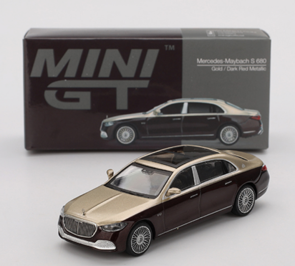 MGT00962-L - MERCEDES-Maybach S680 Goud en metallic rood 2024 - 1