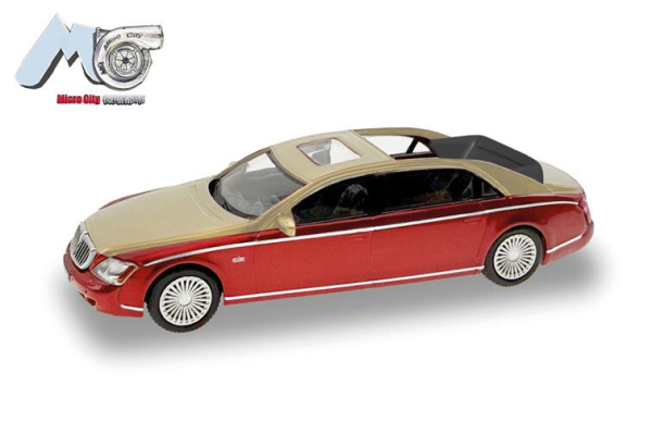 HER87MC000034 - MAYBACH 62S 2002 rood en goud - 1
