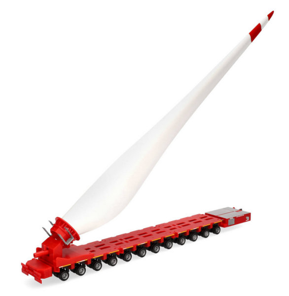 HER320054 - GOLDHOFER FTV 300 12 assen met windmolenblad MAMMOET - 1