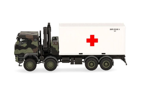 HER747288 - IVECO Trakker 8x8 met kraan en 20 voet container Bundeswehr - 1