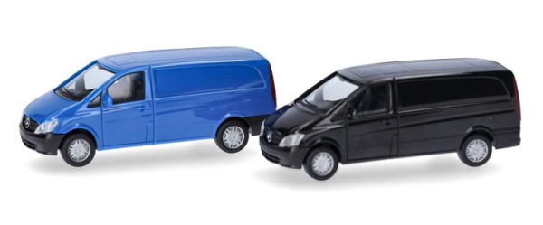 HER014229 - MERCEDES BENZ Vito W639 facelift 2010 rood en zwart - 2 onderdelen om in elkaar te zetten - 1
