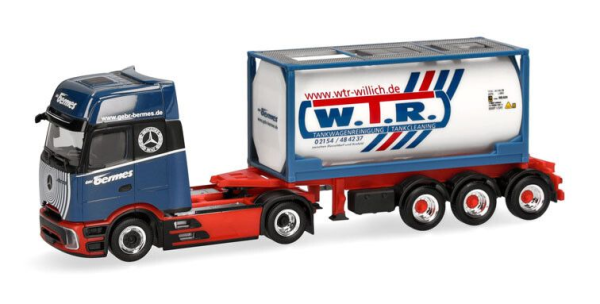HER320443 - MERCEDES BENZ Actros L 4x2 met 3-assige 20-voets containerdrager BERMES - 1