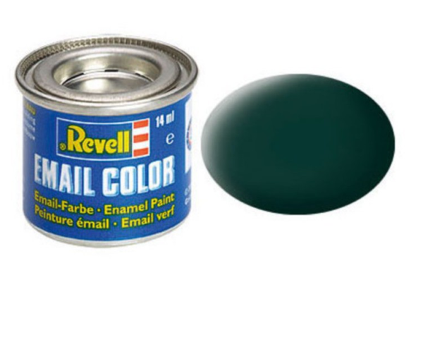 REV32140 - Mat zwart groene emailverf 14ml - 1