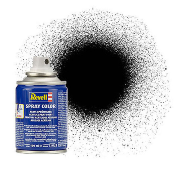 REV34302 - 100 ml glanzende satijnzwarte acrylspuitverf - 1