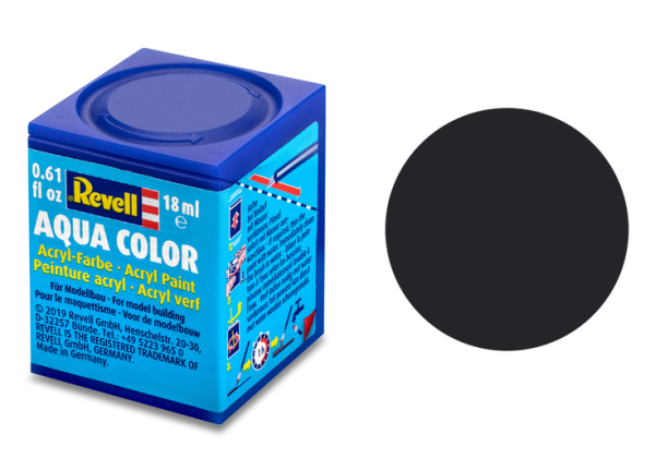 REV36106 - Mat teer zwarte acrylverf pot 18 ml - 1