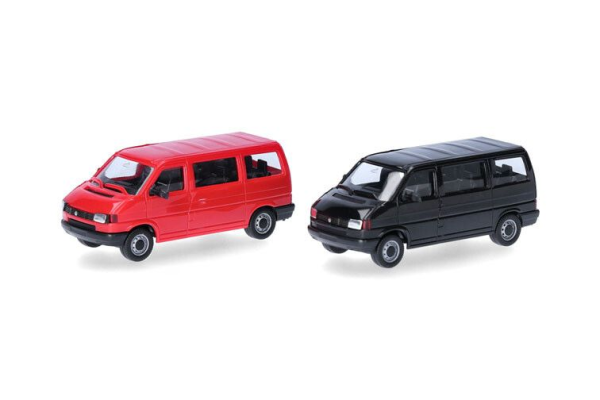 HER012805-003 - VOLKSWAGEN T4 rood en zwart - 2 delen om in elkaar te zetten - 1