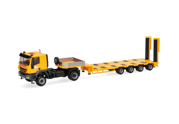 HER320948 - IVECO Trakker 4x2 met 4-assige machine-oplegger GOLLER BOGL - 1