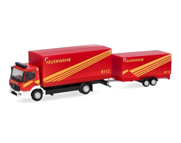 HER321266 - MERCEDES BENZ Atego 2013 met brandweeraanhangwagen met 2 assen GW Logistik - 1