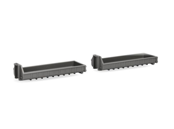HER054539 - Vlakke opslagcontainers – 2 stuks - 1