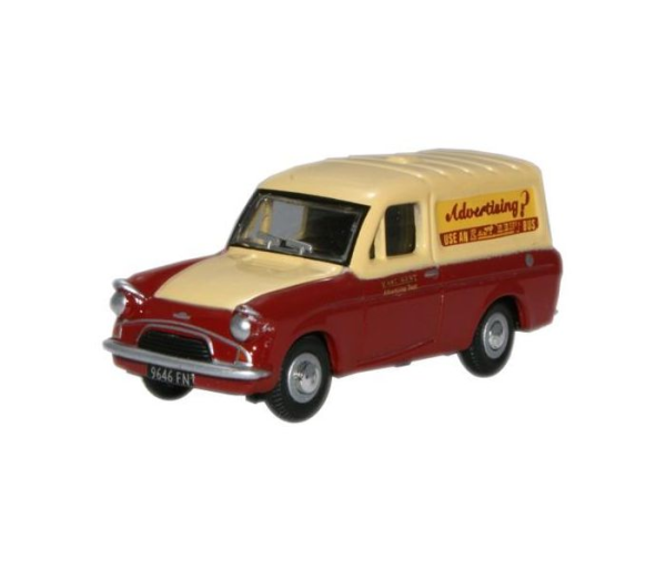 OXF76ANG040 - FORD Anglia Van Esat Kent, bordeauxrood en crème - 1