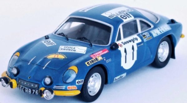 TRORRSE20 - RENAULT-ALPINE A110 #11 3e plaats in de Zweedse Rally van 1973 Jean-Luc THERIER / M.CALLEWAERT - 1