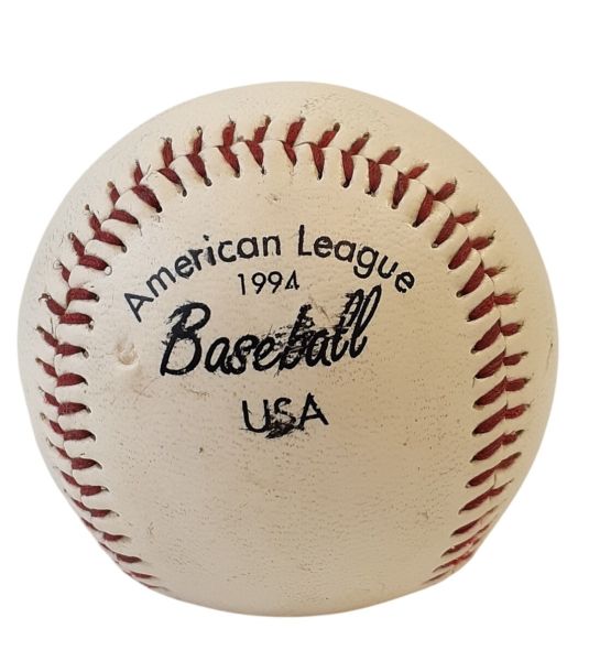 SHELL-002 - Gebruikt – Wedstrijdbal – 1994 American League Baseball - 1