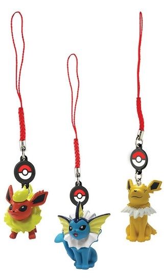 T19512N-03 - Pak van 3 POKEMON-sleutelhangers - PYROLI; VOLTALI en AQUALI - 1