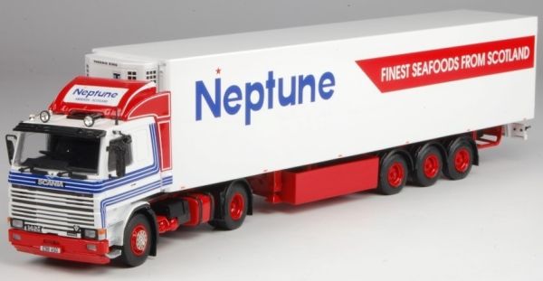 TEK64270 - SCANIA 142 4x2 met Neptune transport 3-assige koeloplegger - 1
