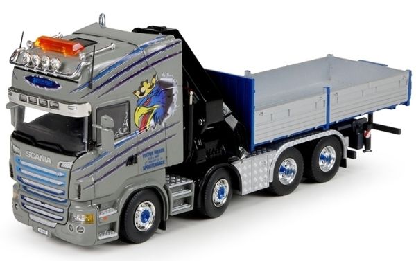 TEK65229 - SCANIA R6 Topline dieplader met kraan HIAB Transport Viktor Weber - 1