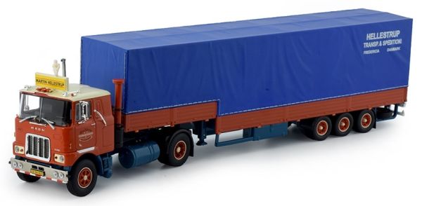 TEK71200 - MACK F700 4x2 en huifaanhanger Transporten MARTIN HELLESRUP - 1