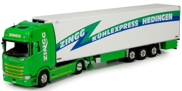 TEK72220 - SCANIA Highline 4x2 met semi koelkast 3 assen Chereau transport Zingg - 1