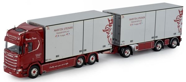 TEK80986 - SCANIA Next Generation R-serie Highline 6x2 bakwagen met bakwagen en aanhanger Transporten MARTIN STEINER - 1