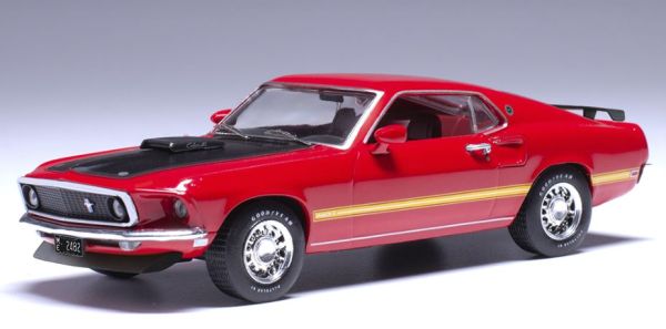 IXO-U43RDC003 - 1969 FORD Mustang Mach 1 Rood - CALYPSO CORAL - USA EDITIE - 1