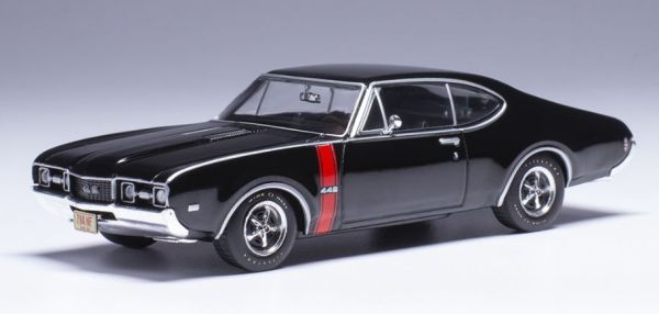 IXO-U43RDC006 - 1968 OLDSMOBILE 442 W-30 Zwart - EBONY BLACK - USA EDITIE - 1